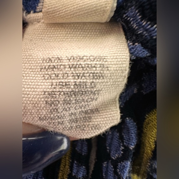 RAGA Riviera Maya Printed Midi Dress Women's Blue 100% Viscose Racerback - Picture 8 of 9